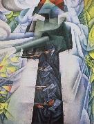 gino severini Armored train oil